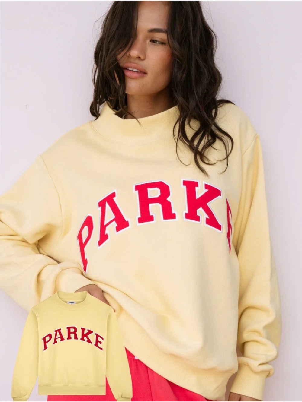 PARKE Women's SUMMERLAND LEMONADE Crewneck Sweatshirt. SOLD OUT!!!
